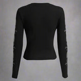 Women Punk Skull T - shirt - In Control Clothing