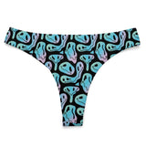 Womens Cartoon Smiley Bikini Bottom
