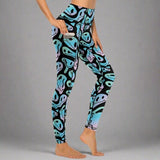 Womens Colorful Smiley Yoga Leggings - In Control Clothing