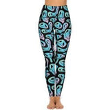Womens Colorful Smiley Yoga Leggings - In Control Clothing