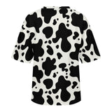 Women's Drop-Shoulder Cow Print T-Shirt - In Control Clothing