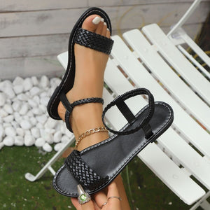 Womens Festival Open Toe Flats Sandals