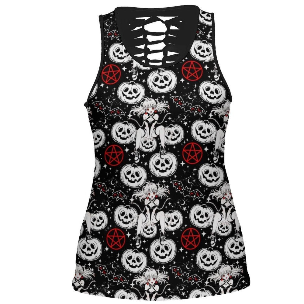 Women's Goth Aesthetic Hollow Out Tank Top