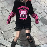Womens Goth Punk Harajuku Weirdcore Tee - In Control Clothing