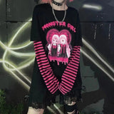 Womens Goth Punk Harajuku Weirdcore Tee - In Control Clothing