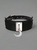 Women's Gothic Big Moon Choker - Black Crescent Collar Necklace - In Control Clothing