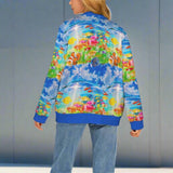 Women's Helvetica Aqua Aero Cardigan