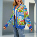 Women's Helvetica Aqua Aero Cardigan