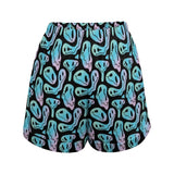 Womens High - Waisted Smiley Shorts