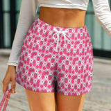 Women's High - Waisted Strawberry Shorts - In Control Clothing