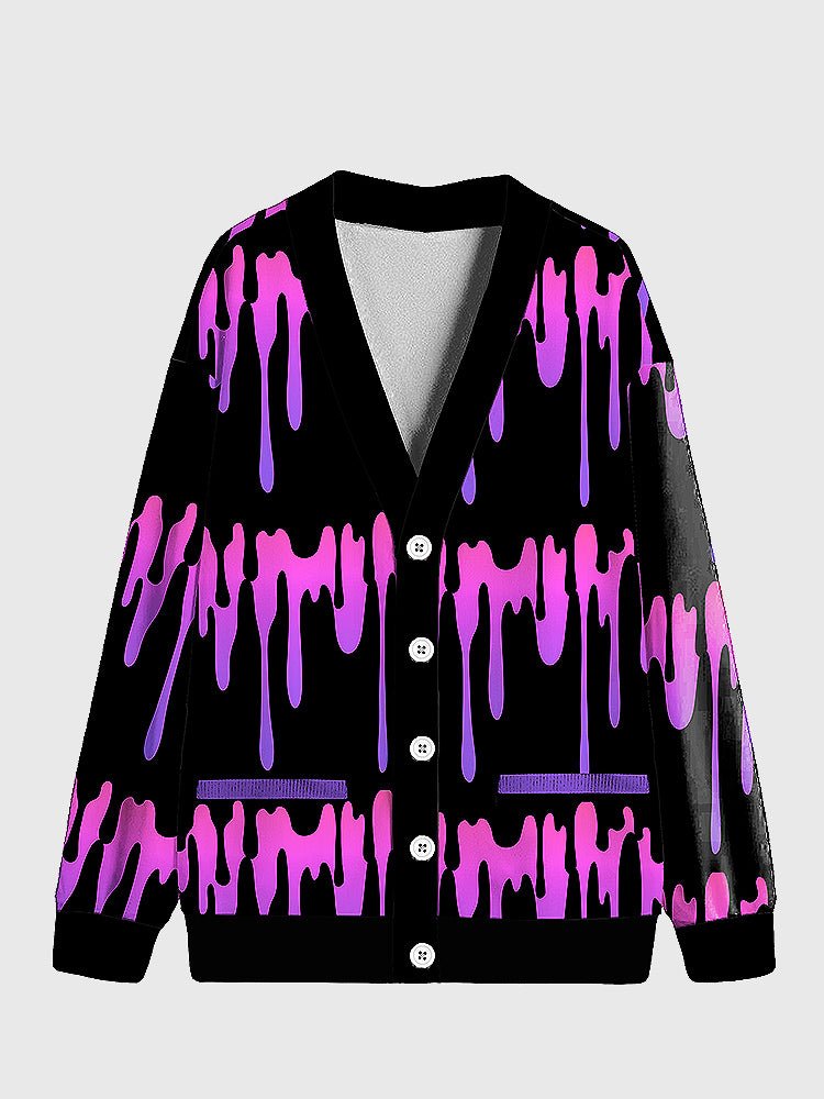 Womens Melting Drip Cardigan