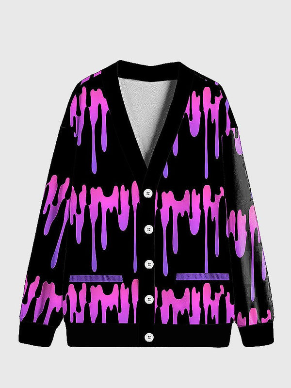 Womens Melting Drip Cardigan