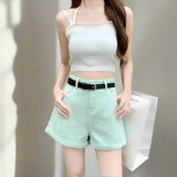 Womens Pastel Solid Shorts - In Control Clothing