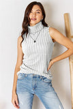Womens Ribbed Turtleneck Tank