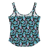 Womens Smiley Face Strap Tank Top - In Control Clothing