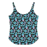 Womens Smiley Face Strap Tank Top - In Control Clothing