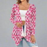 Womens Strawberry Pattern Knitted Cardigan - In Control Clothing