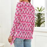 Womens Strawberry Pattern Knitted Cardigan - In Control Clothing