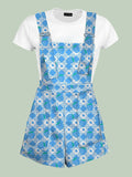 Womens Strawberry Plaid Shortalls - In Control Clothing