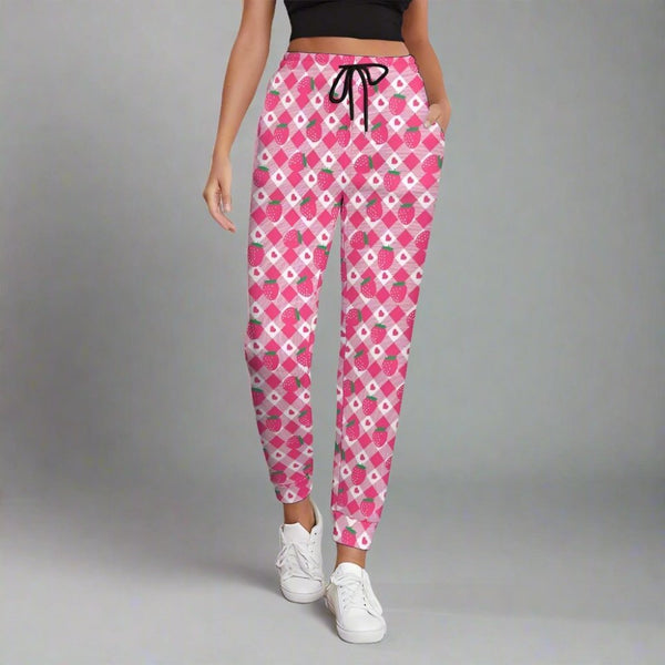 Womens Strawberry Sweatpants