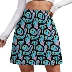 Womens Trippy Cartoon Short skirt