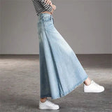 Women’s Vintage Culotte Jeans - Loose Fit Wide Leg Denim - In Control Clothing