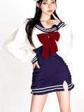 Women's Y2K Harajuku Dress Set - Sweet Jfashion Coat with Short Collar - In Control Clothing
