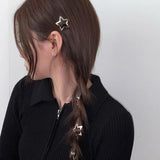 Y2k Aesthetic Hair Clip - Metal Star Hair Accessories - In Control Clothing