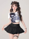 Y2K Fairycore Kawaii Mini Skirt | Pleated Ruffle Design - In Control Clothing