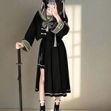 Y2K Gothic Uniform | Dark Academia Women's Pleated Skirt and Sailor Top - In Control Clothing