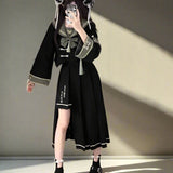 Y2K Gothic Uniform | Dark Academia Women's Pleated Skirt and Sailor Top - In Control Clothing