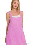 Zenana Double Gauze Washed Wide Leg Overalls