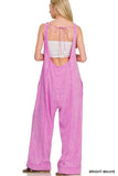 Zenana Double Gauze Washed Wide Leg Overalls