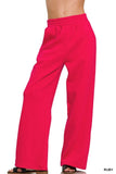 Zenana Fleece Drawstring Pants With Pocket