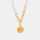 Coin pendant Pearl Necklace