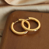 18K Gold-Plated Hoop Earrings - In Control Clothing