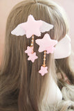 2 Pcs Kawaii Sweet Angle Star Tassels Cute Hair Clip - In Control Clothing