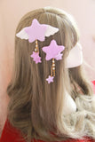 2 Pcs Kawaii Sweet Angle Star Tassels Cute Hair Clip - In Control Clothing