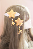 2 Pcs Kawaii Sweet Angle Star Tassels Cute Hair Clip - In Control Clothing