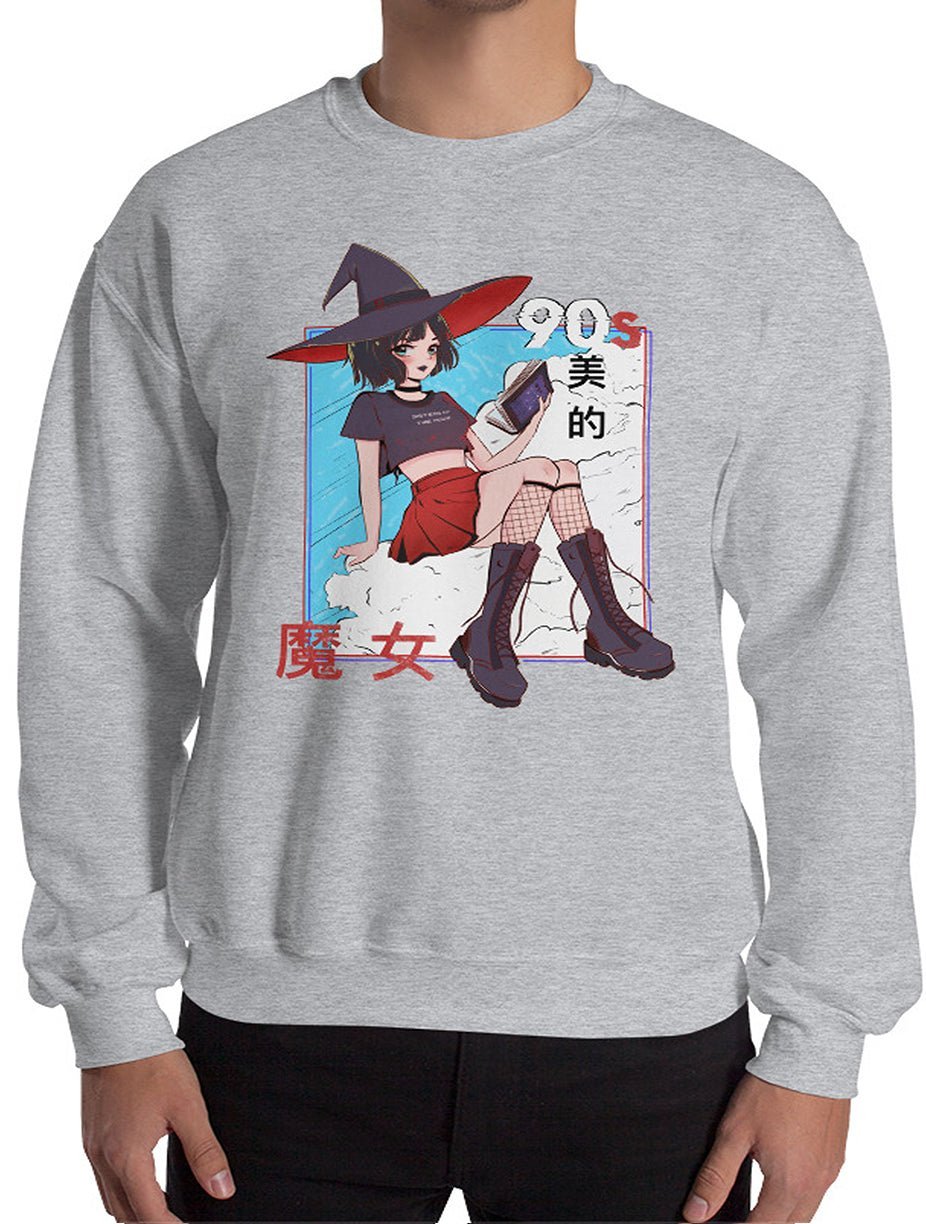 90's Aesthetic Witch Sweatshirt - In Control Clothing