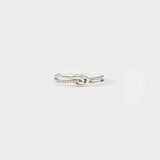925 Sterling Silver Double-Layered Knot Ring - In Control Clothing