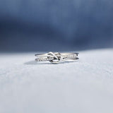 925 Sterling Silver Double-Layered Knot Ring - In Control Clothing