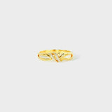 925 Sterling Silver Inlaid Zircon Wrapped Knot Elegant Ring - In Control Clothing