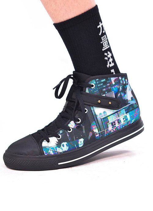 Late Night Glitch High Tops Sneakers