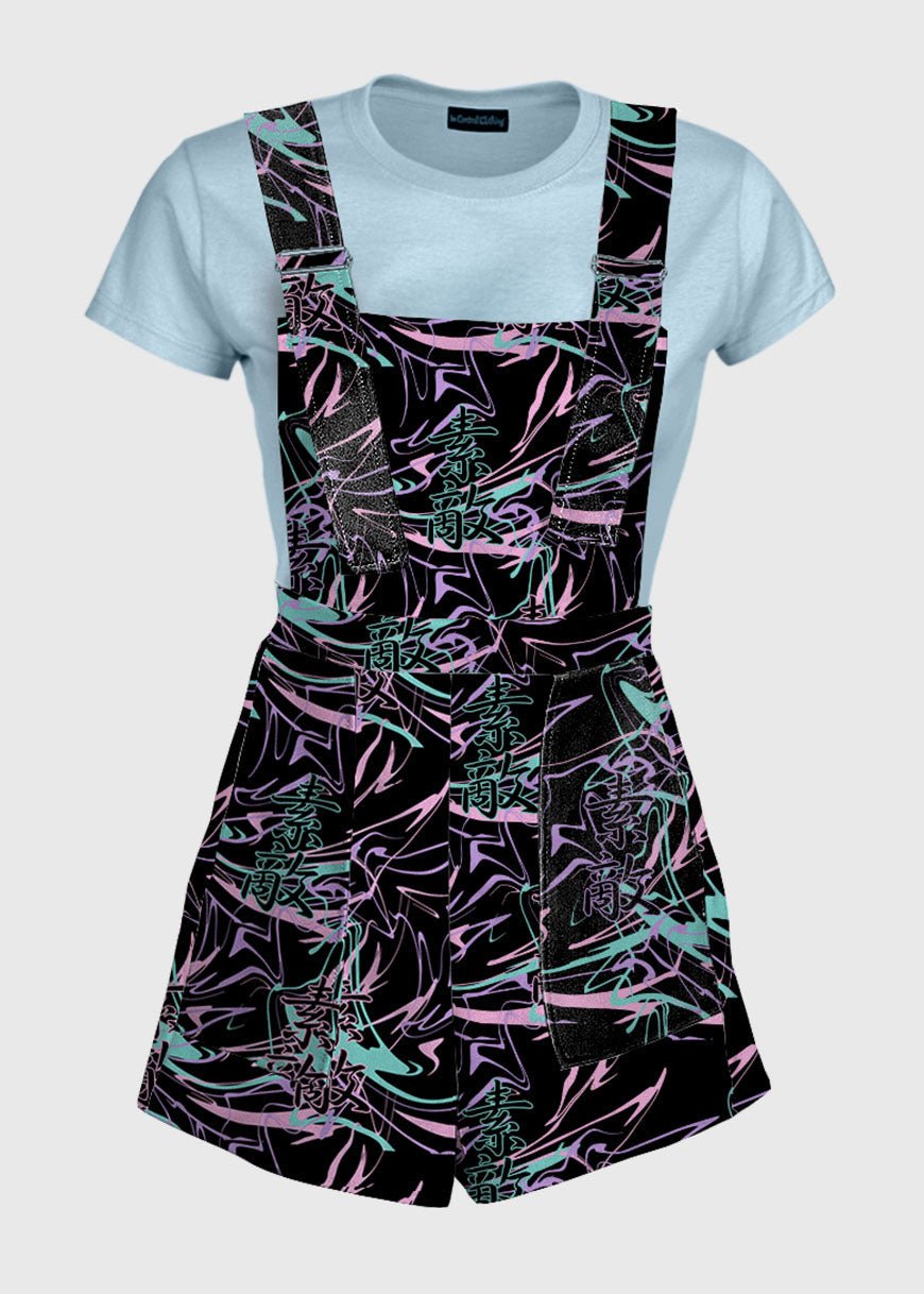 Abstract Black Overalls - In Control Clothing