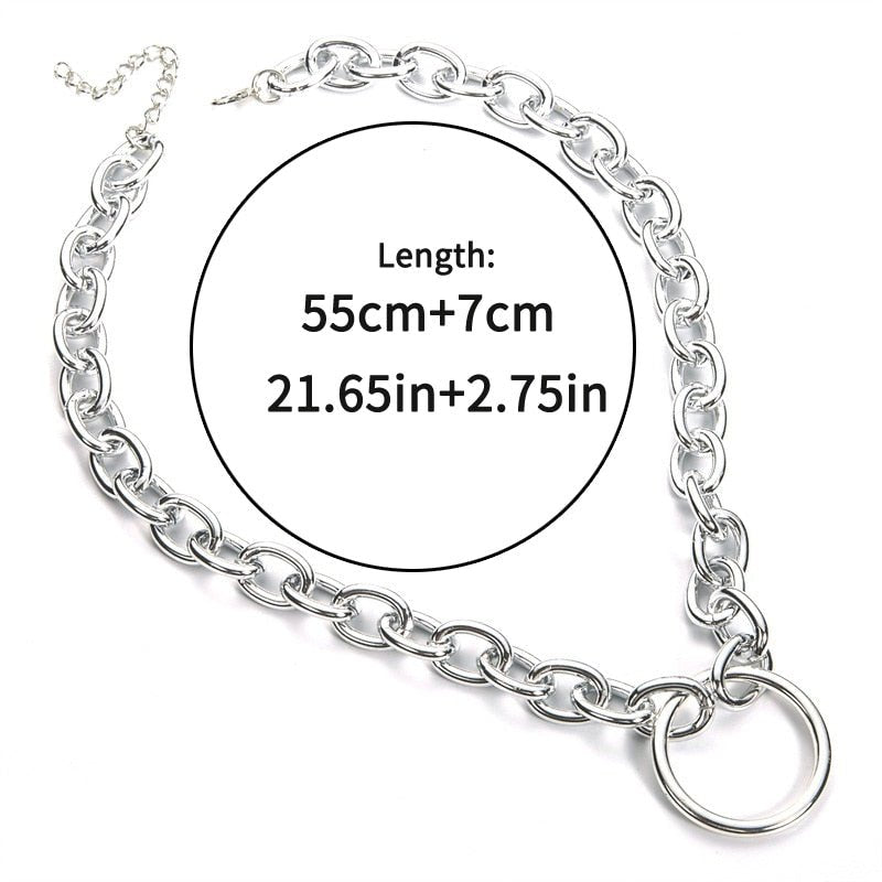 Aesthetic O-Ring Chain Necklace - In Control Clothing