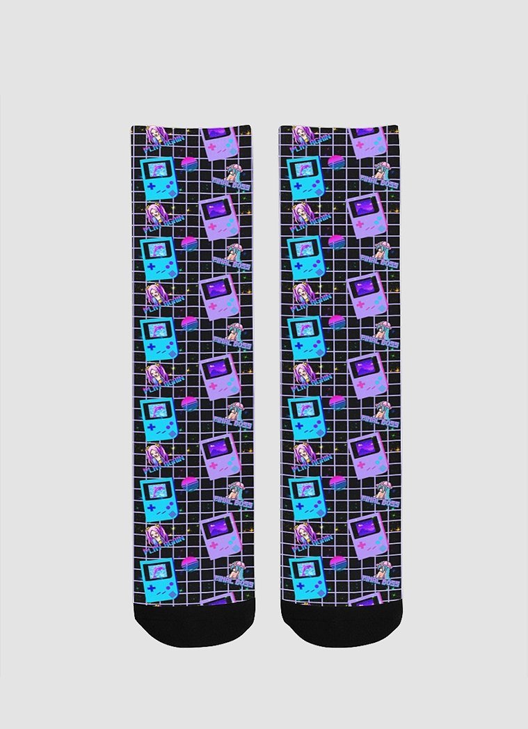 Aesthetic Video Game Crew Socks - In Control Clothing
