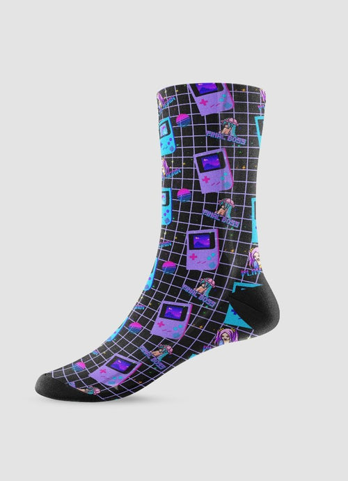 Aesthetic Video Game Crew Socks