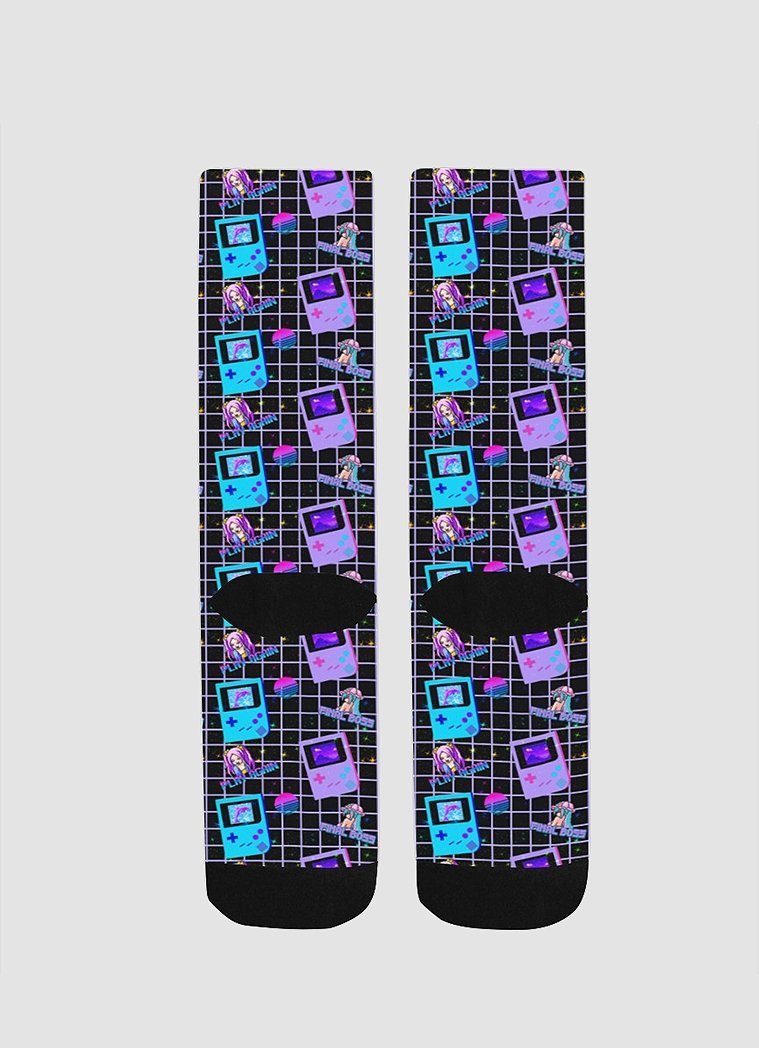 Aesthetic Video Game Crew Socks - In Control Clothing