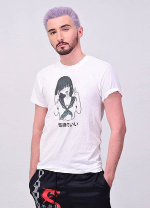 Men Anime After Class Special Ahegao T-shirt